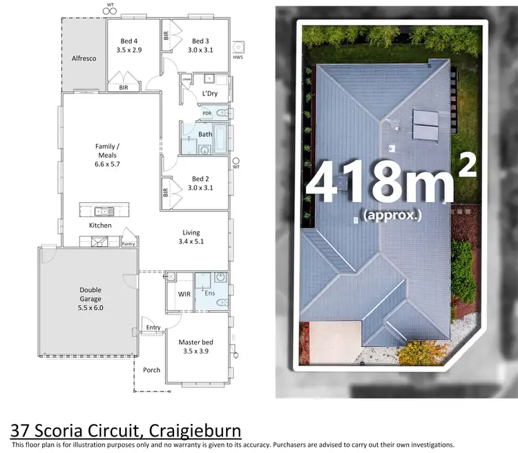 Floorplan of Homely house listing, 37 Scoria Circuit, Craigieburn VIC 3064