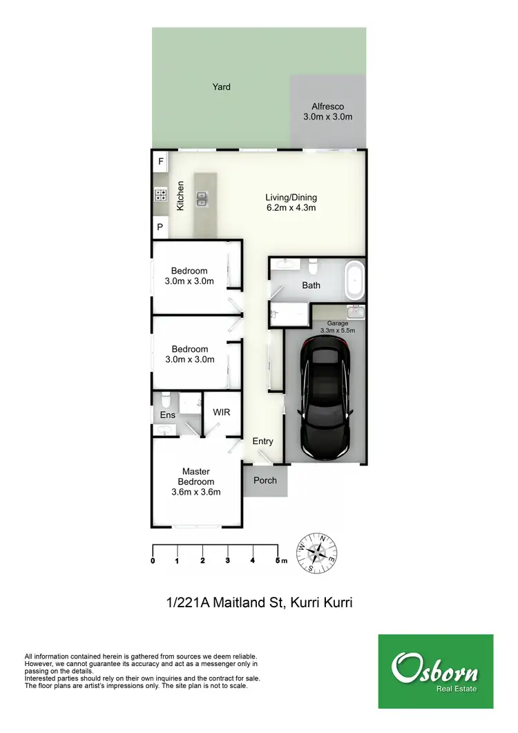 Floorplan of Homely villa listing, 1/221a Maitland Street, Kurri Kurri NSW 2327
