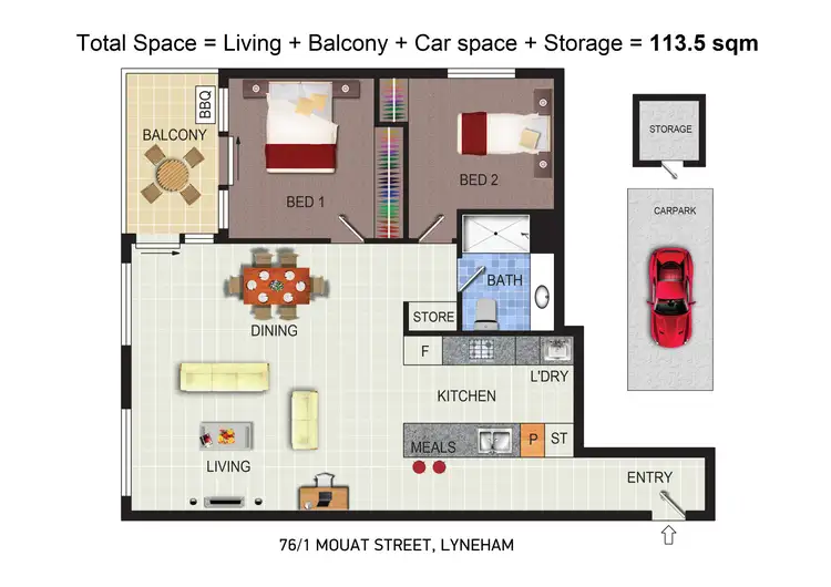 Floorplan of Homely apartment listing, 76/1 Mouat Street, Lyneham ACT 2602