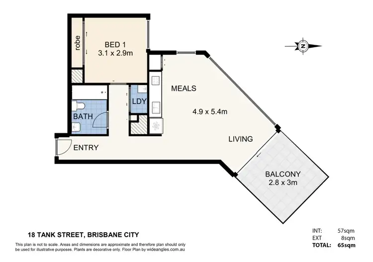 Floorplan of Homely unit listing, 18 Tank Street, Brisbane City QLD 4000