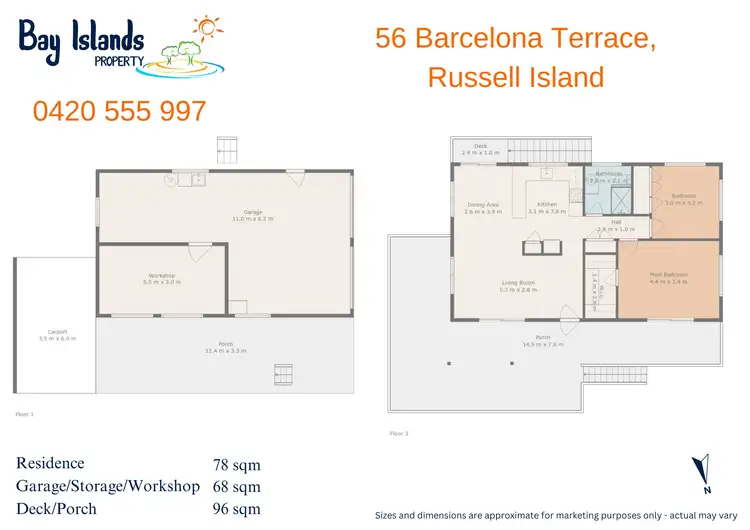 Floorplan of Homely house listing, 56 Barcelona Terrace, Russell Island QLD 4184