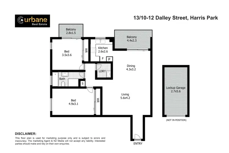 Floorplan of Homely apartment listing, 13/10 Dalley Street, Harris Park NSW 2150