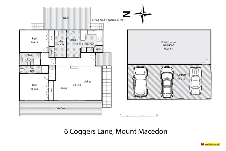 Floorplan of Homely house listing, 6 Coggers Lane, Mount Macedon VIC 3441