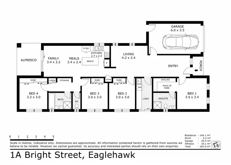 Floorplan of Homely house listing, 1a Bright Street, Eaglehawk VIC 3556