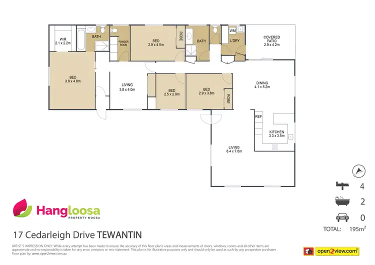Floorplan of Homely house listing, 17 Cedarleigh Drive, Tewantin QLD 4565