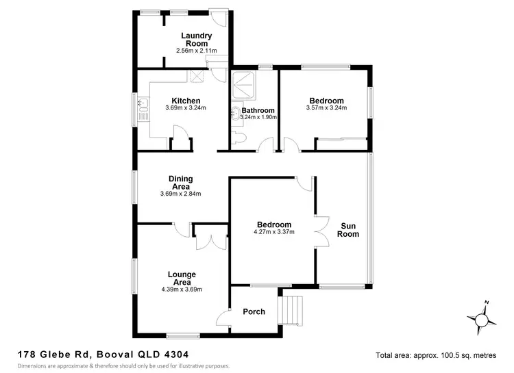 Floorplan of Homely house listing, 178 GLEBE ROAD, Booval QLD 4304