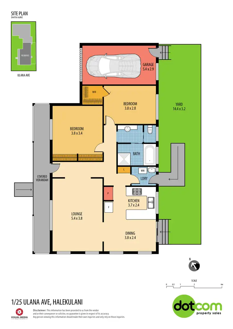 Floorplan of Homely semi-detached listing, 1/25 Ulana Avenue, Halekulani NSW 2262