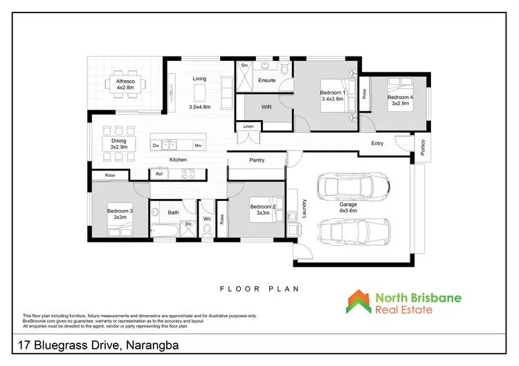 Floorplan of Homely house listing, 17 Bluegrass Drive, Narangba QLD 4504