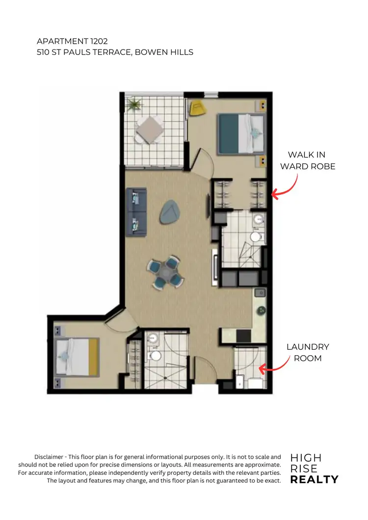 Floorplan of Homely apartment listing, 1202/510 Saint Pauls Terrace, Bowen Hills QLD 4006