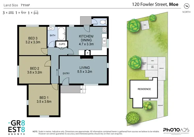 Floorplan of Homely house listing, 120 FOWLER STREET, Moe VIC 3825