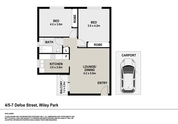 Floorplan of Homely unit listing, 4/5 Defoe Street, Wiley Park NSW 2195