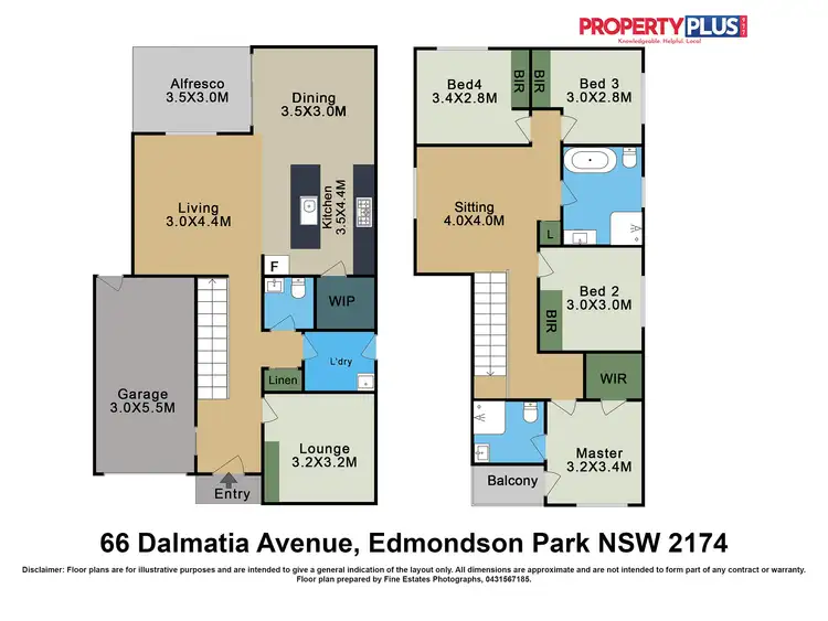Floorplan of Homely house listing, 66 Dalmatia Avenue, Edmondson Park NSW 2174