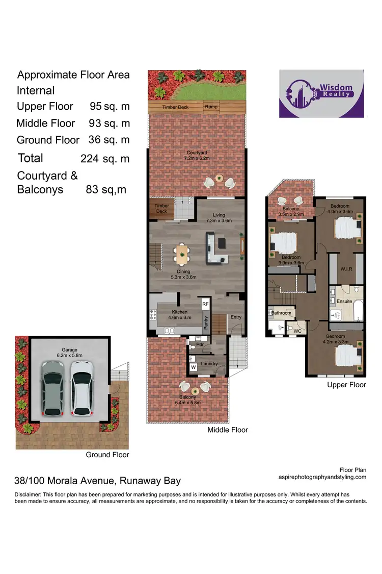 Floorplan of Homely townhouse listing, 38/100 Morala Avenue, Runaway Bay QLD 4216