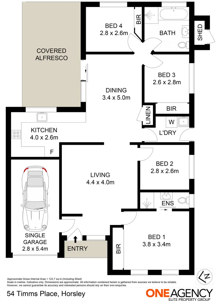 Floorplan of Homely house listing, 54 Timms Place, Horsley NSW 2530