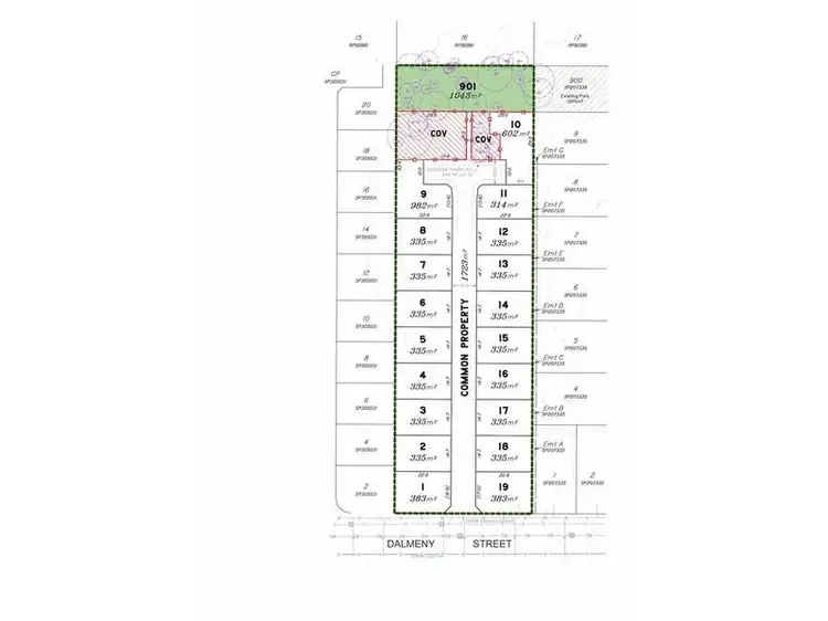 Floorplan of Homely land listing, 85 Dalmeny Street, Algester QLD 4115