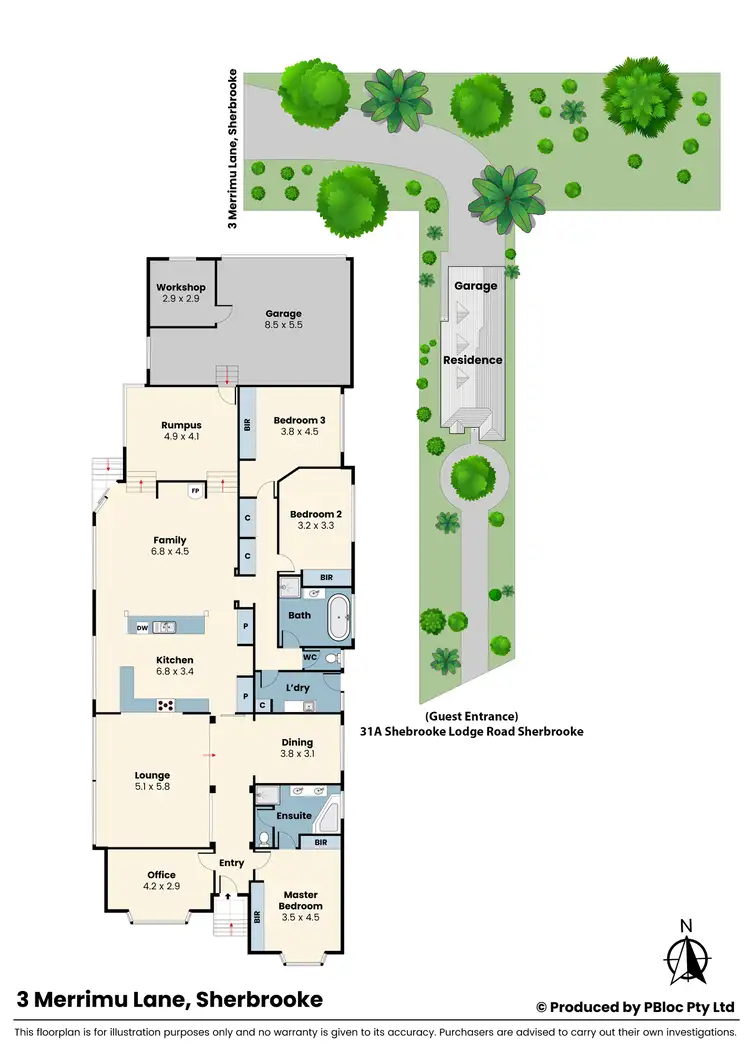Floorplan of Homely house listing, 3 Merrimu Lane, Sherbrooke VIC 3789
