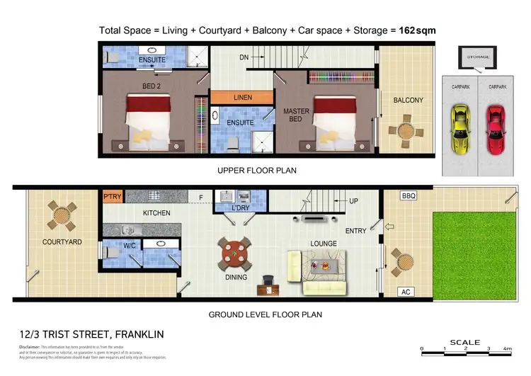 Floorplan of Homely townhouse listing, 12/3 Trist Street, Franklin ACT 2913