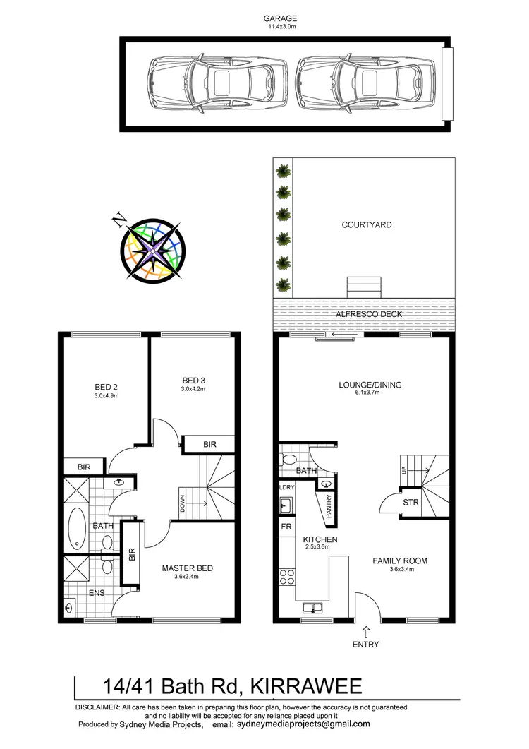 Floorplan of Homely townhouse listing, 14/41 Bath Road, Kirrawee NSW 2232