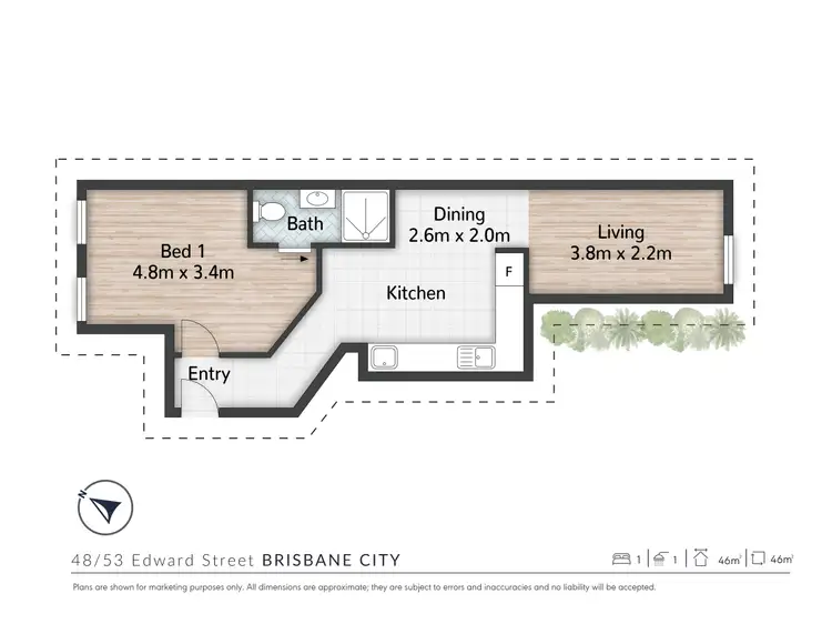 Floorplan of Homely unit listing, 48/53 Edward Street, Brisbane City QLD 4000