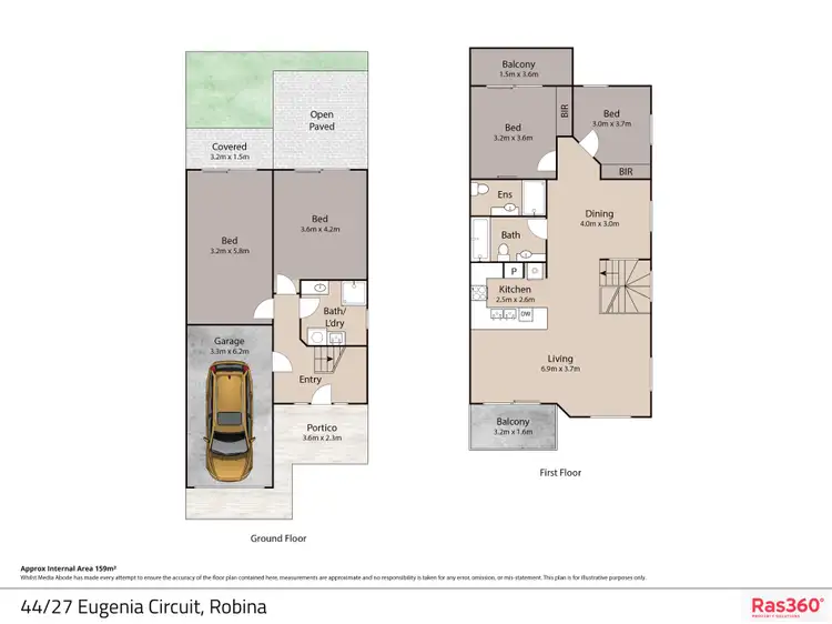 Floorplan of Homely townhouse listing, 44/27 Eugenia Circuit, Robina QLD 4226