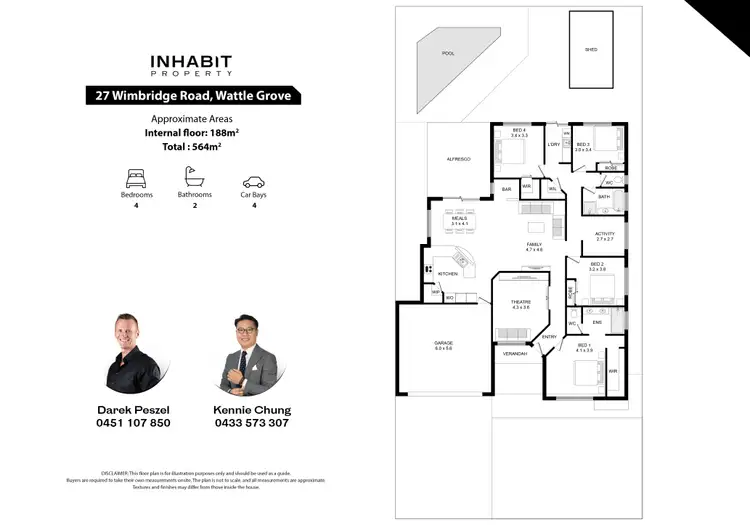 Floorplan of Homely house listing, 27 Wimbridge Road, Wattle Grove WA 6107