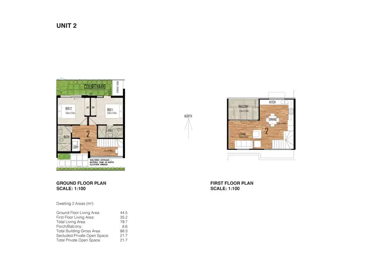 Floorplan of Homely townhouse listing, 2-4/116 Gordon Street, Footscray VIC 3011