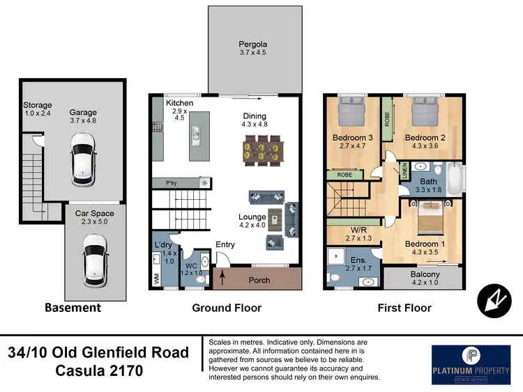 Floorplan of Homely townhouse listing, 34/10 Old Glenfield Road, Casula NSW 2170