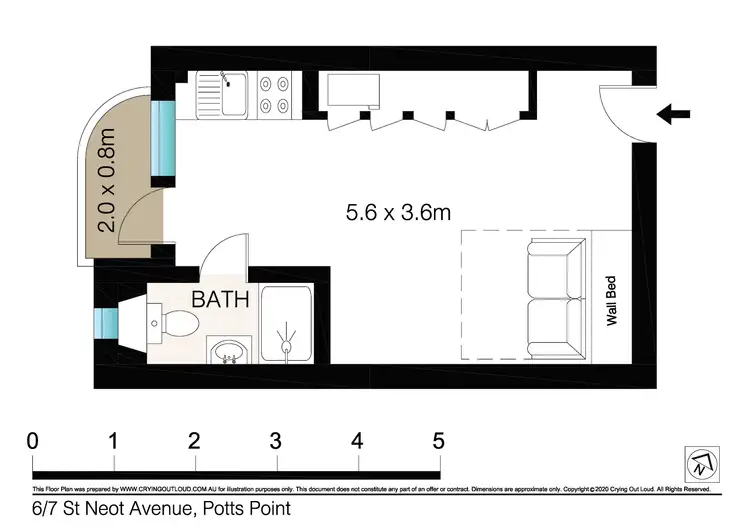 Floorplan of Homely apartment listing, 6/7 St Neot Avenue, Potts Point NSW 2011