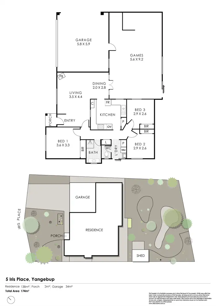 Floorplan of Homely house listing, 5 Iris Place, Yangebup WA 6164