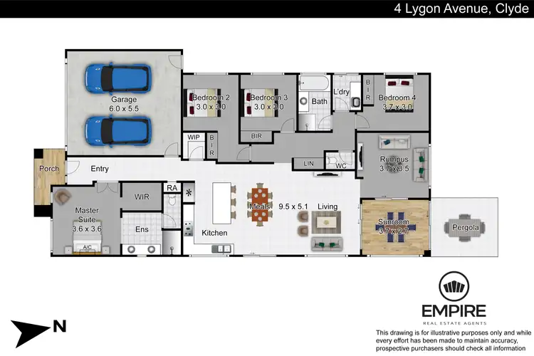Floorplan of Homely house listing, 4 Lygon Avenue, Clyde VIC 3978