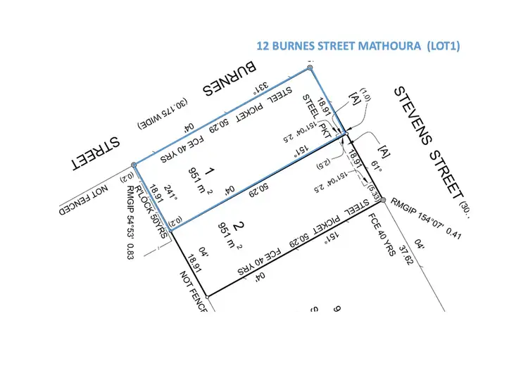 Floorplan of Homely land listing, 12 Burnes Street, Mathoura NSW 2710