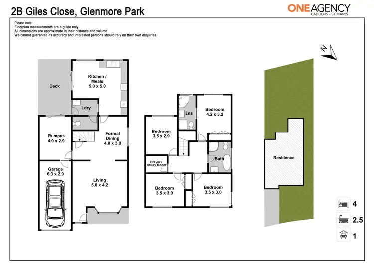 Floorplan of Homely semi-detached listing, 2B Giles Close, Glenmore Park NSW 2745