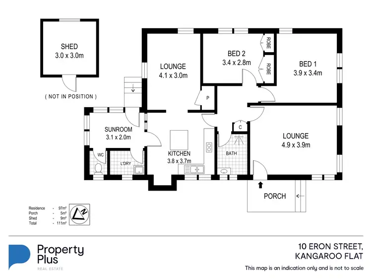 Floorplan of Homely house listing, 10 Eron Street, Kangaroo Flat VIC 3555