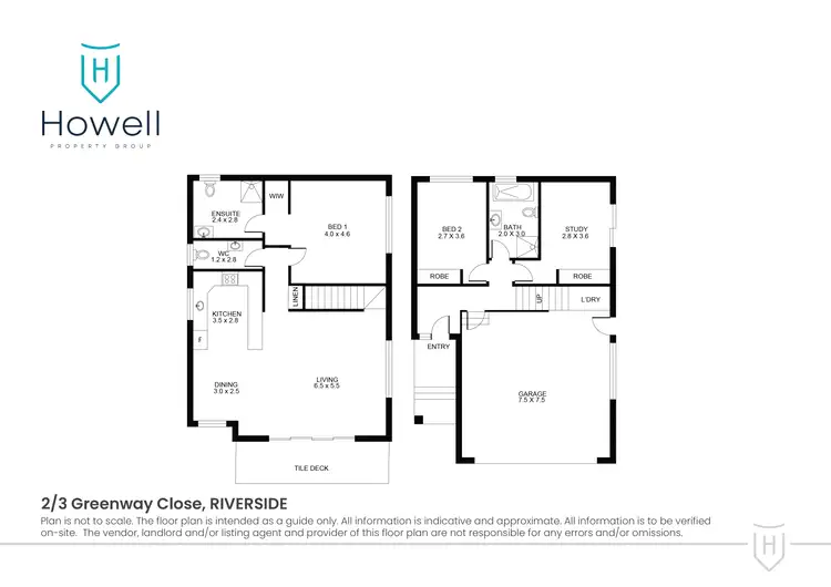 Floorplan of Homely unit listing, 2/3 Greenway Close, Riverside TAS 7250