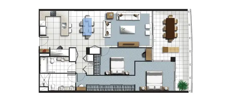 Floorplan of Homely apartment listing, 1305/25 East Quay Drive, Biggera Waters QLD 4216
