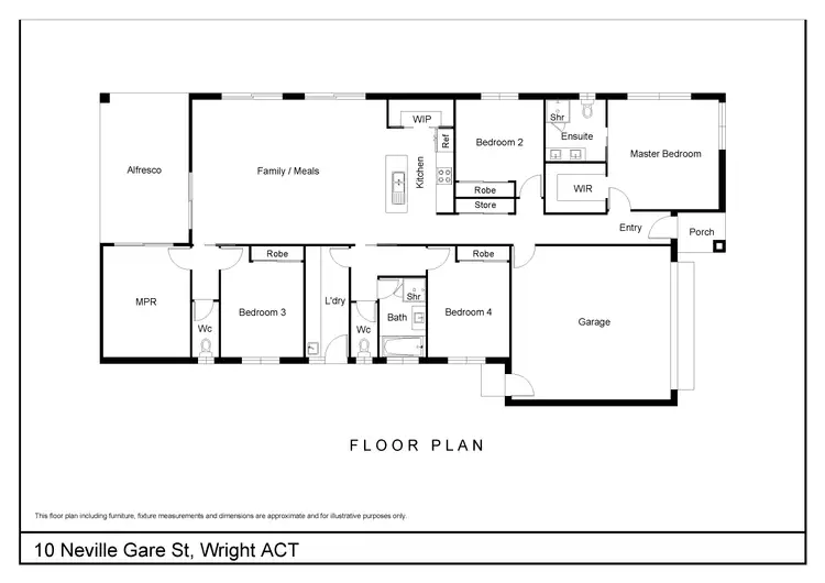 Floorplan of Homely house listing, 10 Neville Gare Street, Wright ACT 2611