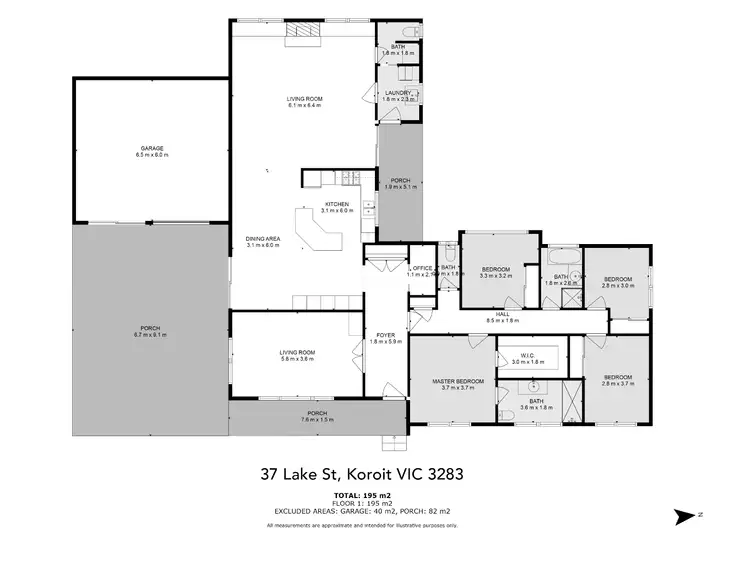 Floorplan of Homely house listing, 37 Lake Street, Koroit VIC 3282