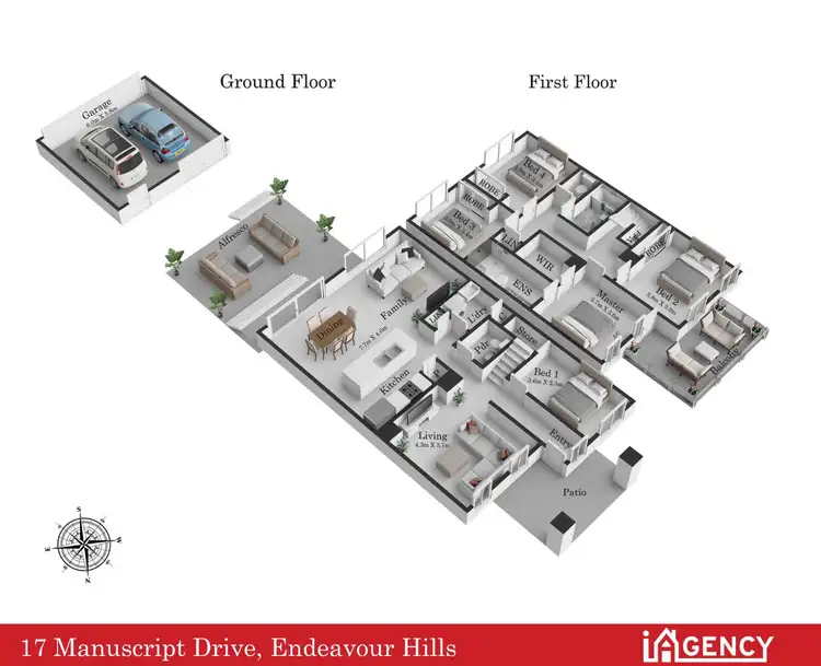 Floorplan of Homely townhouse listing, 17 Manuscript Drive, Endeavour Hills VIC 3802