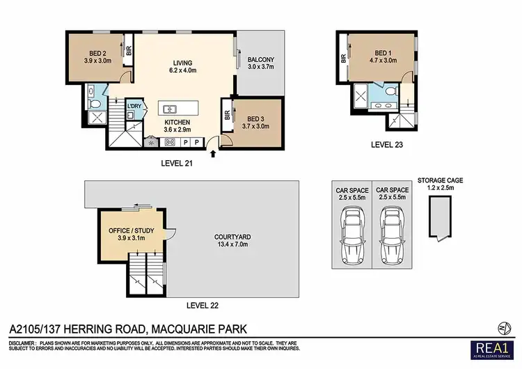 Floorplan of Homely apartment listing, A2105/137 Herring Road, Macquarie Park NSW 2113