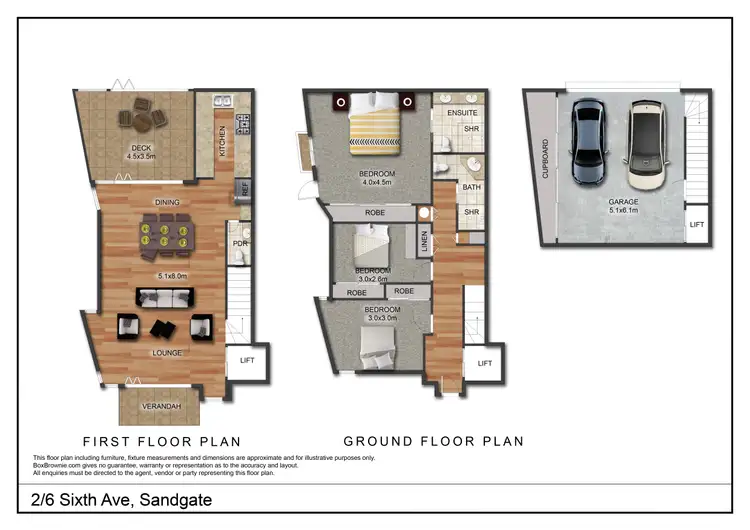 Floorplan of Homely townhouse listing, 2/6 Sixth Avenue, Sandgate QLD 4017