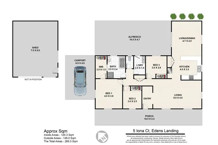 Floorplan of Homely house listing, 5 Iona Court, Edens Landing QLD 4207