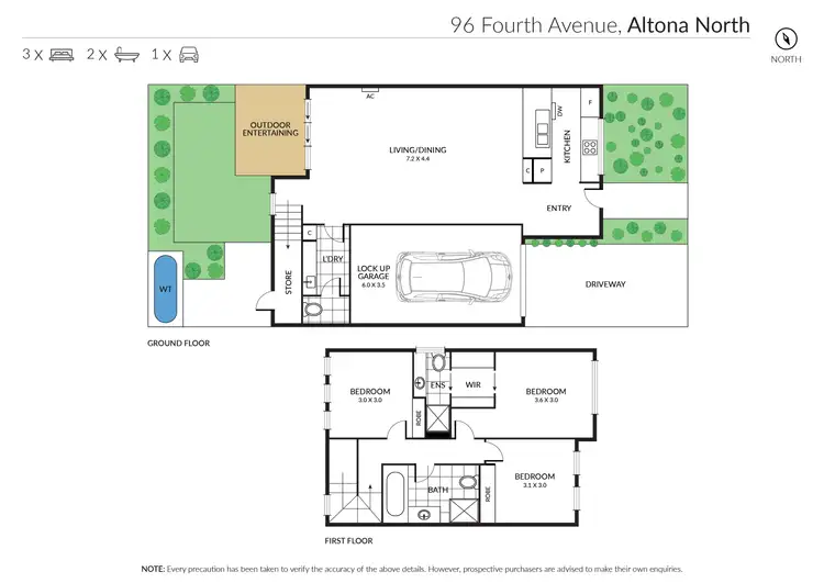 Floorplan of Homely townhouse listing, 96 Fourth Avenue, Altona North VIC 3025
