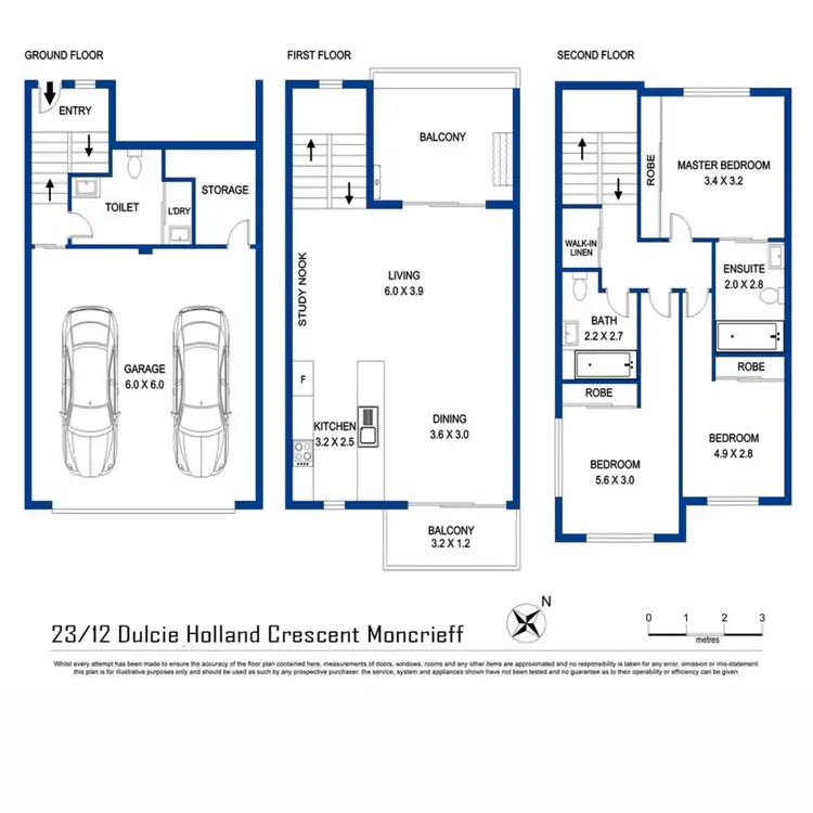 Floorplan of Homely townhouse listing, 23/12 Dulcie Holland Crescent, Moncrieff ACT 2914