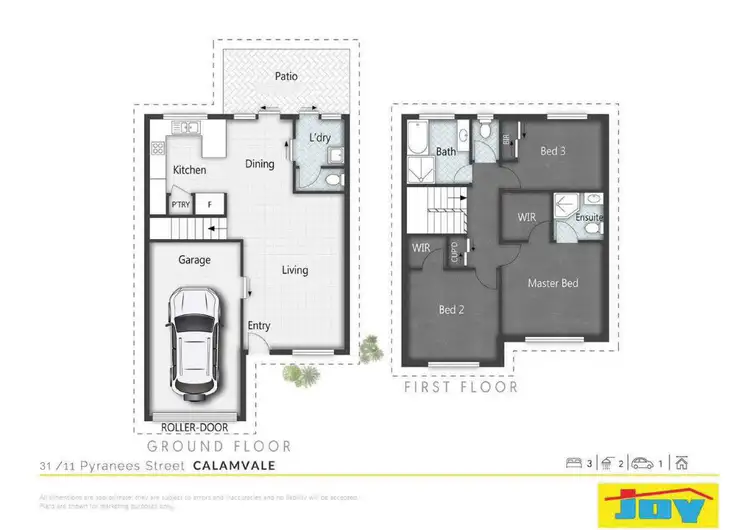 Floorplan of Homely townhouse listing, 31/11 Pyranees Street, Calamvale QLD 4116