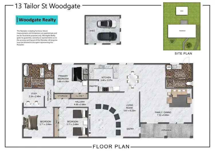 Floorplan of Homely house listing, 13 TAILOR STREET, Woodgate QLD 4660