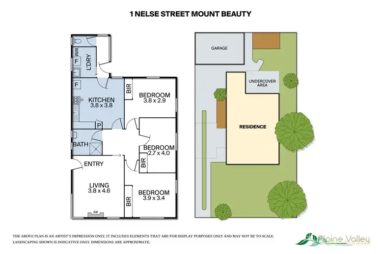 Floorplan of Homely house listing, 1 Nelse Street, Mount Beauty VIC 3699