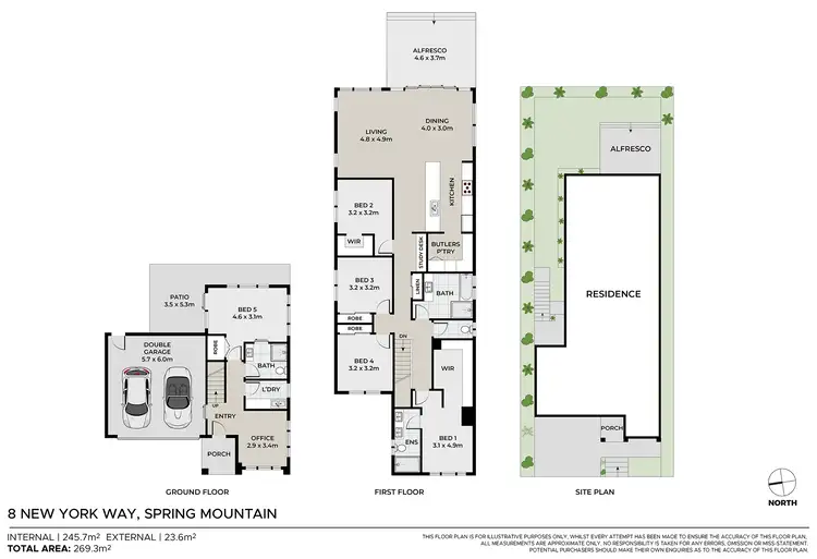 Floorplan of Homely house listing, 8 New York Way, Spring Mountain QLD 4300