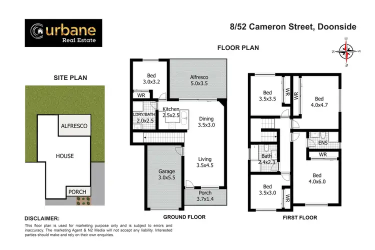 Floorplan of Homely townhouse listing, 8/52 Cameron Street, Doonside NSW 2767