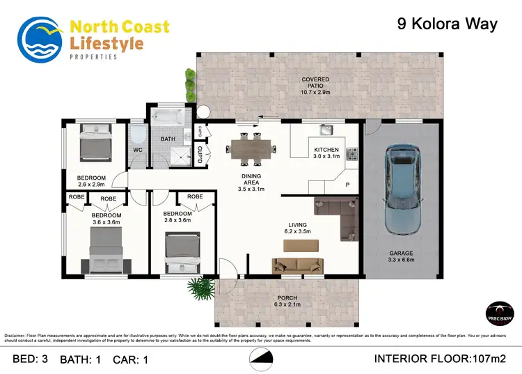Floorplan of Homely house listing, 9 Kolora Way, Ocean Shores NSW 2483