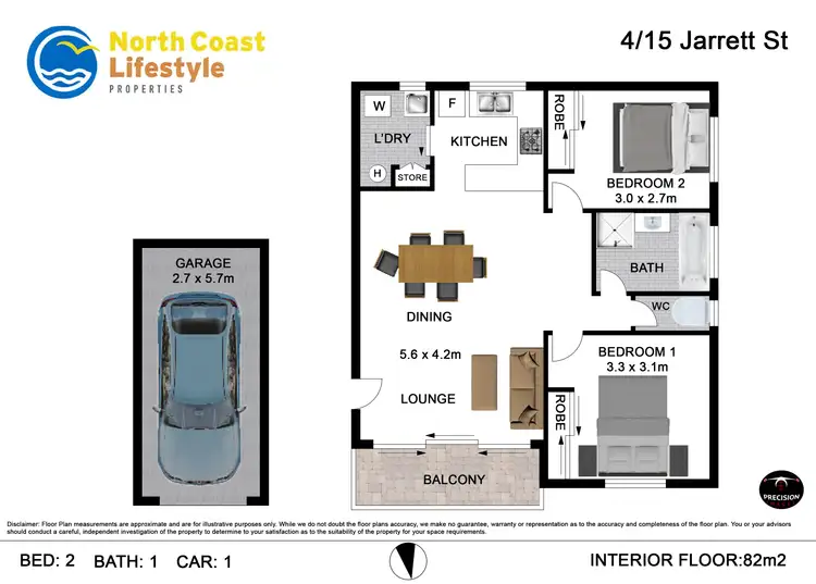 Floorplan of Homely unit listing, 4/15 Jarrett Street, Ballina NSW 2478